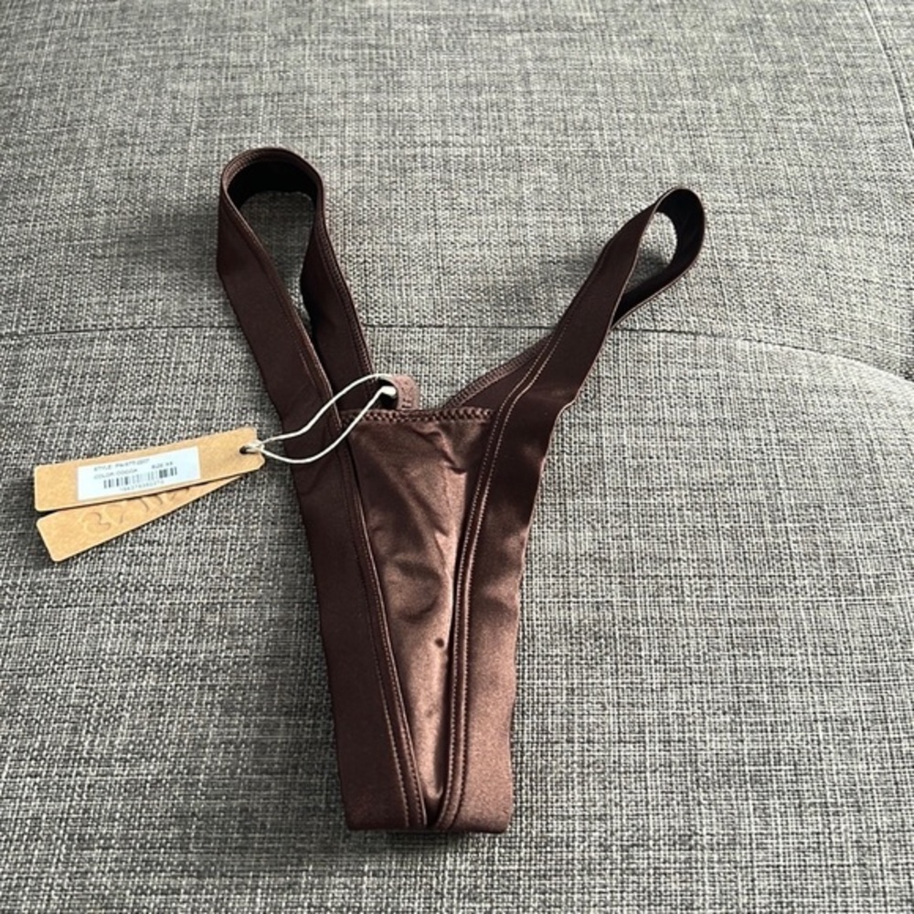Skims Stretch Satin Butterfly Thong - Picture 2 of 4